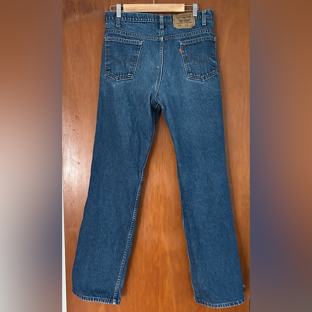 Vintage 90's Levi's 517 Orange Tab Blue Denim Straight Leg Bootcut Jeans